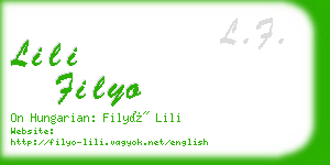 lili filyo business card